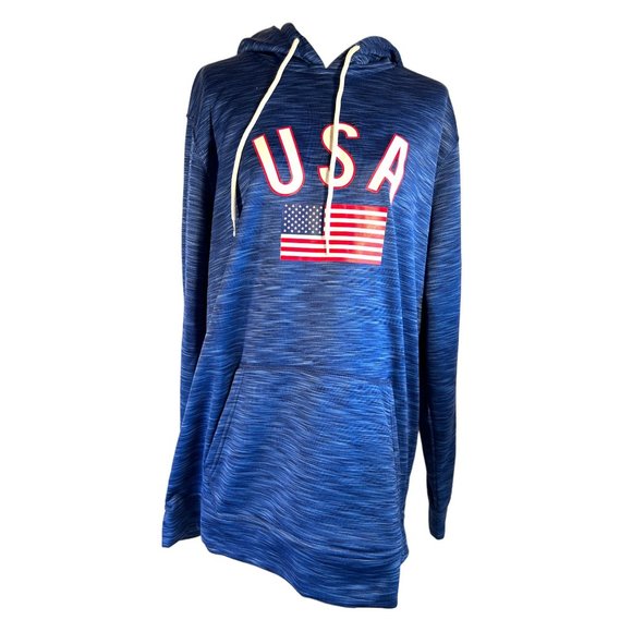 Mitre Other - Mitre USA Blue Patriotic Hooded Sweatshirt Size Large